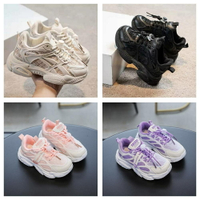 女童運動鞋 新款 兒童網面透氣跑步鞋 中大童 女孩老爹鞋