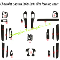 For Chevrolet CAPTIVA 2008-2011 Interior Central Control Panel Door Handle Carbon Fiber Stickers Decals Car Styling Accessorie