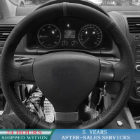 Car Steering Wheel Cover Braid Anti-Slip Artificial Leather For Volkswagen Passat B6 Tiguan Golf 5 Jetta Mk5 Car Accessories