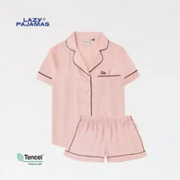 Lazy Pajamas® Tencel™ Silk Pajamas - Pale Rose | Piyama | Baju Tidur XL