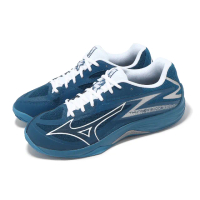 【MIZUNO 美津濃】排球鞋 Thunder Blade Z 男鞋 女鞋 藍 白 入門款 室內運動 羽排鞋 美津濃(V1GA2370-22)
