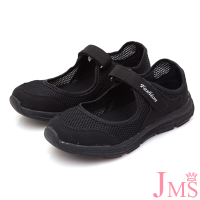 JMS-輕量休閒舒適網布健走鞋-黑色