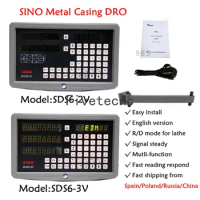 SINO SDS6-2V 2 axis 3 Axes Digital Readout Metal Casing Display for Lathe Milling Machine DRO 110V/220V