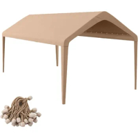 Canopy Replacement Cover, 800D Oxford Waterproof &amp; UV Resistant Tarp, Frame Not Included, Beige 10x20 Ft