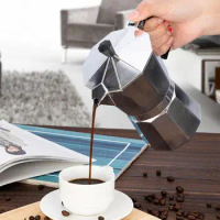 Moka Pot Italian Aluminum Moka Pot European Style Coffee Utensils Octagonal Moka Coffee Pot Manual Camping Coffee Espresso