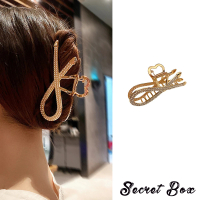 【SECRET BOX】珍珠髮夾 水鑽髮夾/韓國設計復古氣質珍珠水鑽鑲嵌抓夾 鯊魚夾 髮夾(3款任選)