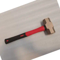 Non Sparking Tools Aluminum Bronze 0.5KG Sledge Hammer With Fiberglass Handle