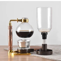 Glass Coffee Maker Tca 3 Cups Coffee Syphon Pot Brewer Set Alcohol Lamp Stove Burner Siphon Coffee Machine Brewing Vacuum Pot