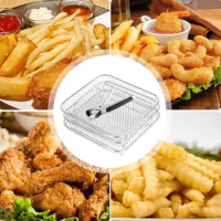 Air Fryer Rack 3 Tier Square Wire Rack Cooling Rack Steam Rack Stainless Steel Cooking Roasting Rack For Oven Pot Air Fryer Pan
