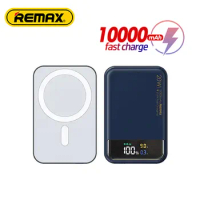 Remax Magnetic LED Power Bank 10000mAh PD20W Wireless Powerbank MaCsafe Portable External Battery for iPhone 14 15 Max Xiaomi