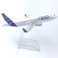 Certified ProductsNeo Airbus A320 airplane model, size 16 cm. Made of alloy steel, comes with a disp