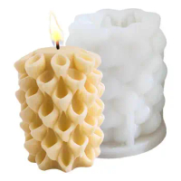Cylinder Candle Mold Alocasia Lily Design Cake Silicone Mould Super Easy To Demold Aesthetic Molds For Crafts Aromatherapy