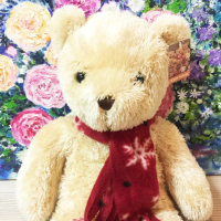 【TEDDY HOUSE泰迪熊】泰迪熊玩具玩偶公仔絨毛娃娃富森王子圍巾泰迪熊大淺棕(正版泰迪熊可許願好運泰迪熊)