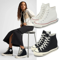 【CONVERSE】休閒鞋 Chuck 70 Wedge HI 女鞋 1970 復古 增高鞋墊 帆布鞋 單一價(A12563C)