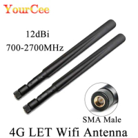 4G LET Wifi Antenna 12dBi High Gain SMA Male Omnidirectional Antenna 700-2700MHz Modem Antenna for 4G、GSM、GPRS