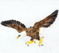 動物模型雄鷹展翅 仿真鷹 必勝鳥裝飾掛件攝影道具玩具羽毛老鷹