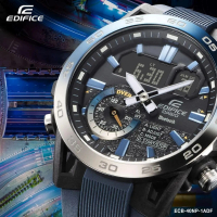 【CASIO 卡西歐】EDIFICE 藍牙 碳化鈦鍍膜錶圈 賽車運動錶48mm(ECB-40NP-1A)