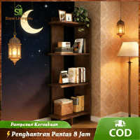 SL2-(Promosi Ramadan)Corner Bookshelf Display Shelf Storage Rack Rak Buku Serbaguna MDF-12MM 40x17x1