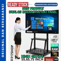 Interactive Flat Panel Digital Smart White Board Dual Os Haser X1 55/65/75 Inch