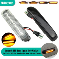 2X LED Dynamic Turn Signal Side Marker Light Sequential Blinker For BMW E46 3 Series Limo Coupe Compact Cabriolet Touring