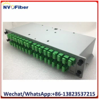 Inserted PLC Splitter SC UPC/APC SM 1X16 1X32 1X64 FTTH Fiber Optic FBT Coupler Box Cassette Type