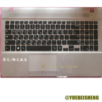 YUEBEISEHNG New/Org for Samsung NP270E5J 270E5G 270E5U 270E5R 270E5K palmrest Korean keyboard upper cover Touchpad,Silver