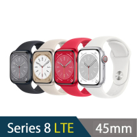 Apple Apple Watch S8 LTE版 45mm(鋁金屬錶殼搭配運動型錶帶)