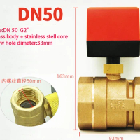 DN50(G2") electric actuator valve AC220V Electric Ball Valve Brass Motorized Ball Valve Switch type electric two-way valves