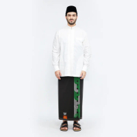 Sarung BHS Infinity Gold Motif V32 PMA Hitam Hijau 03