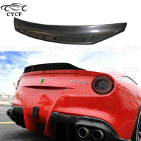 for Ferrari F12 DMC Type Dry Carbon Fiber Tail fins Rear Trunk Spoiler Tailgate Accessories Upgrade body kit