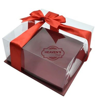 Box kue/tart/mika/pudding 22X22X15 Red