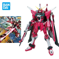 Bandai Original Gundam Model Kit Anime Figure MG 1/100 Infinite Justice Gundam ZGMF-X19A Action Figures Toys Gifts for Kids