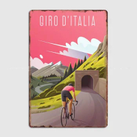 Giro d'Italia Vintage Poster Wall Art Metal Painting Vintage Garden Tin Sign Home Decor Room Decoration