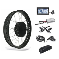 48V 1500W Waterproof Electric Bike Kit Brushless Rear Motor Wheel For Ebike Conversion Kit