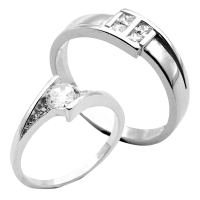 ELFI Prince Sincere 925 Silver Couple Ring C68