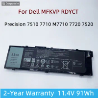 New MFKVP RDYCT 0FNY7 T05W1 GR5D3 Laptop Battery For Dell Precision 7510 7710 M7710 7720 7520 451-BBSB 451-BBSF 1G9VM M28DH