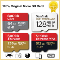 SanDisk Micro SD Card 100% Original Memory Card for GoPro DJI Camera Nintendo Switch microSD C10 U1 U3 4K HD Trans Flash Cards