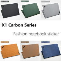 Crazy Horse PU Leather Skin Sticker Cover for Lenovo ThinkPad X1 Carbon Gen 9 2021 / X1 Carbon Series 2014-2022