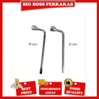 Kunci Roda Ban Mobil Model L Ukuran 19 Mm & 21 Mm Universal Pasti Ori