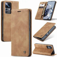 For Xiaomi Mi 13T Pro Case Magnetic Flip Vintage Phone Cover Hoesje Mi 12T 11T 10T Pro Leather Wallet Case For Xiaomi 11 13 Lite