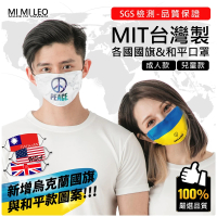 MI MI LEO 台灣製世界國旗口罩-超值10入組(#防風#布口罩#可水洗#國旗#出國必備#國旗口罩)