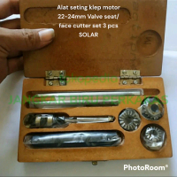 Alat seting klep motor 22-24mm Valve seat/face cutter set 3 pcs SOLAR