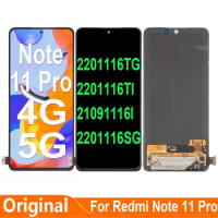 AMOLED Original For Xiaomi Redmi Note 11 Pro 4G 5G 2201116TG 21091116I 2201116SG LCD Display Touch Screen Digitizer Assembly