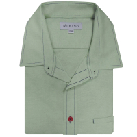 【MURANO】CVC牛津布長袖襯衫(台灣製、現貨、牛津、粉綠色)