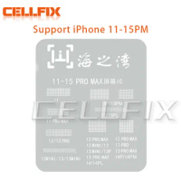 Universal LCD Screen Display IC Protection BGA Reballing Stencils for iPhone 11 12 13 14 15 Pro Max Flex Screen Chip Steel Net