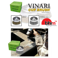 VINARI 70mm M10 X 1.5 Wire Cup Brush For Angle Grinder (Steel & Stainless Steel 304)