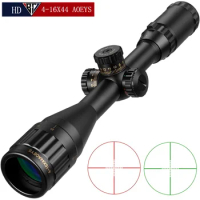 4-16x44 Tactical Riflescope Optic Sight Green Red Illuminated Hunting Scopes Rifle Scope Sniper Airsoft Air Gun S