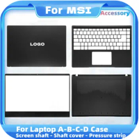 NEW LCD Back Cover For MSI Modern 14 MS-14D1 14D2 M14 Laptop Front Bezel/Palmrest/Bottom Case/Hinge Cover Black