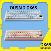 Ousaid Dk65 Keyboard Wireless Aluminium Alloy Mechanical Keyboard Customized Three-Mode Keyboard With Screen For Computer