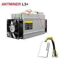 Refurbished Free Electricity Recommend Bitmmin Antminer L3+ Mining Machine L3+ 504Mh/s With Power Supply Antminer Miners L3 Plus